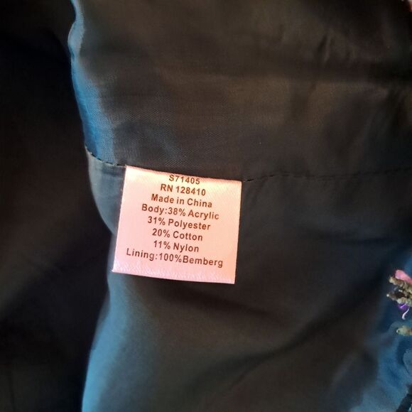 Ann Mashburn Top Women's Small S Multicolor Tweed Ana Fringe Designer Classic - Picture 6 of 9